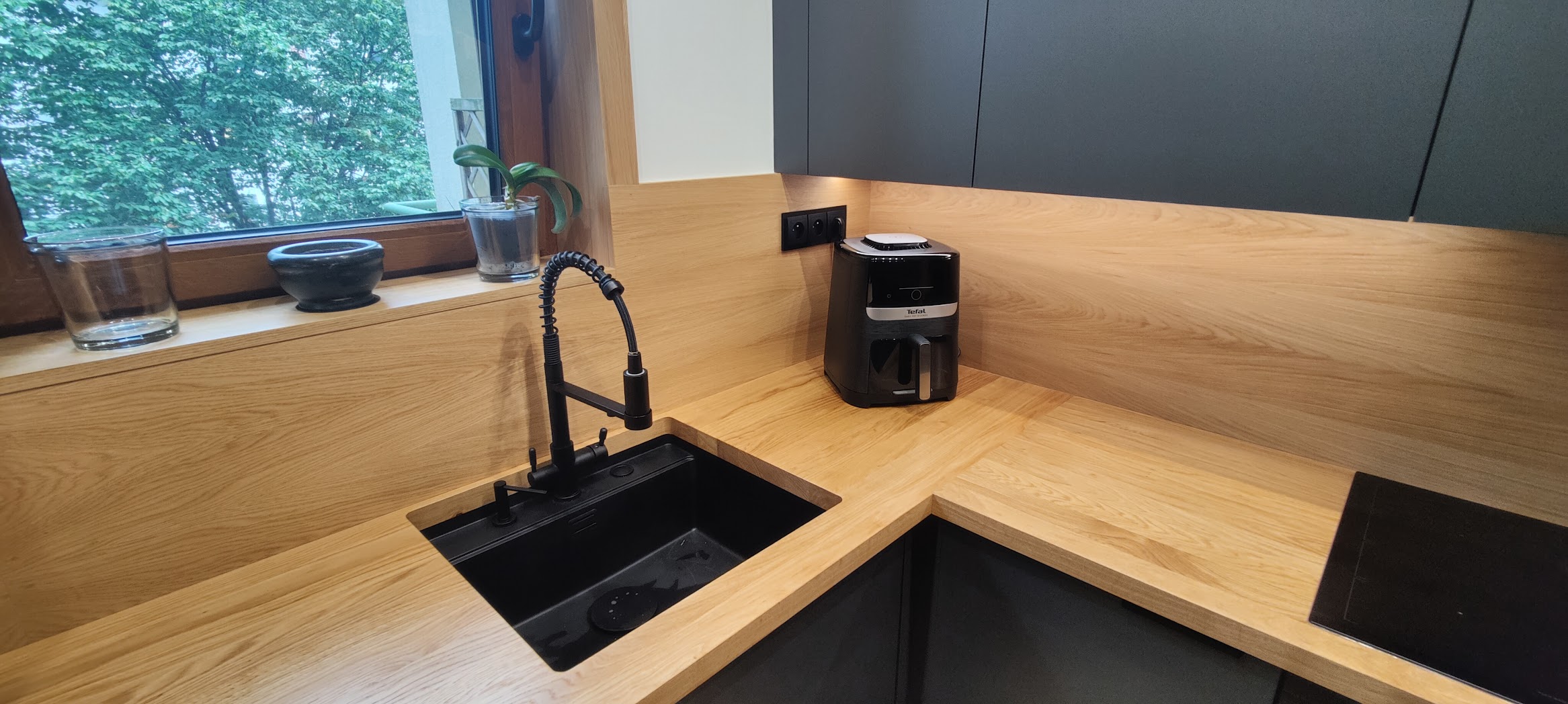 Nowoczesny blat kuchenny z dębu