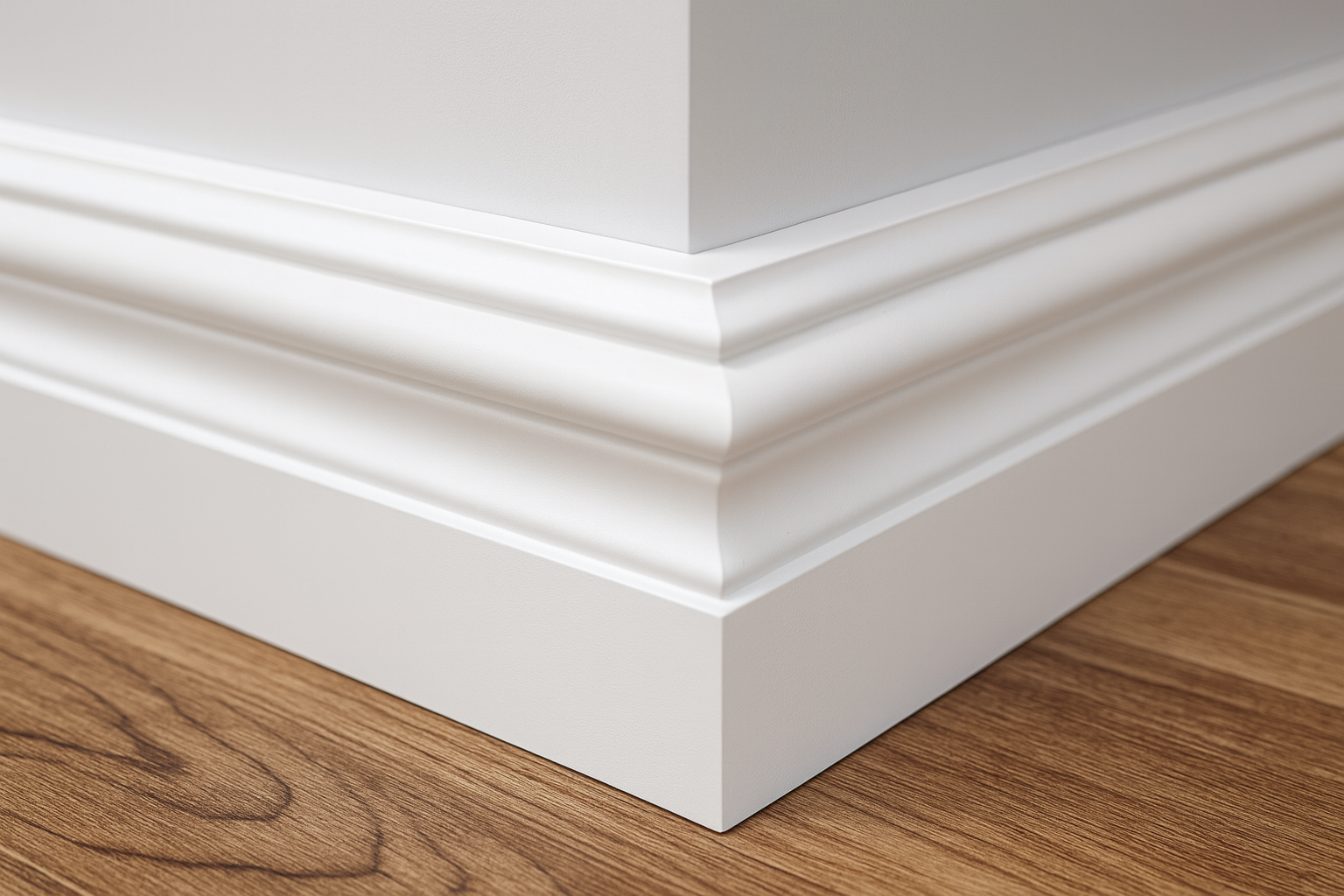 Biała listwa przypodłogowa drewniana Warszawa