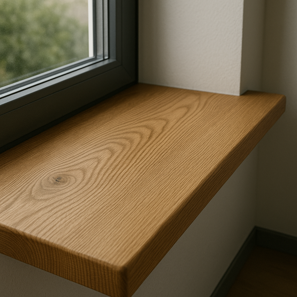 Parapet dębowy lakierowany – elegancja i trwałość.