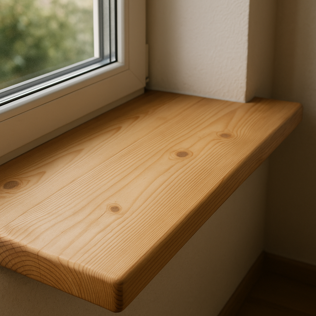 Parapet sosnowy na zamówienie – naturalne drewno.