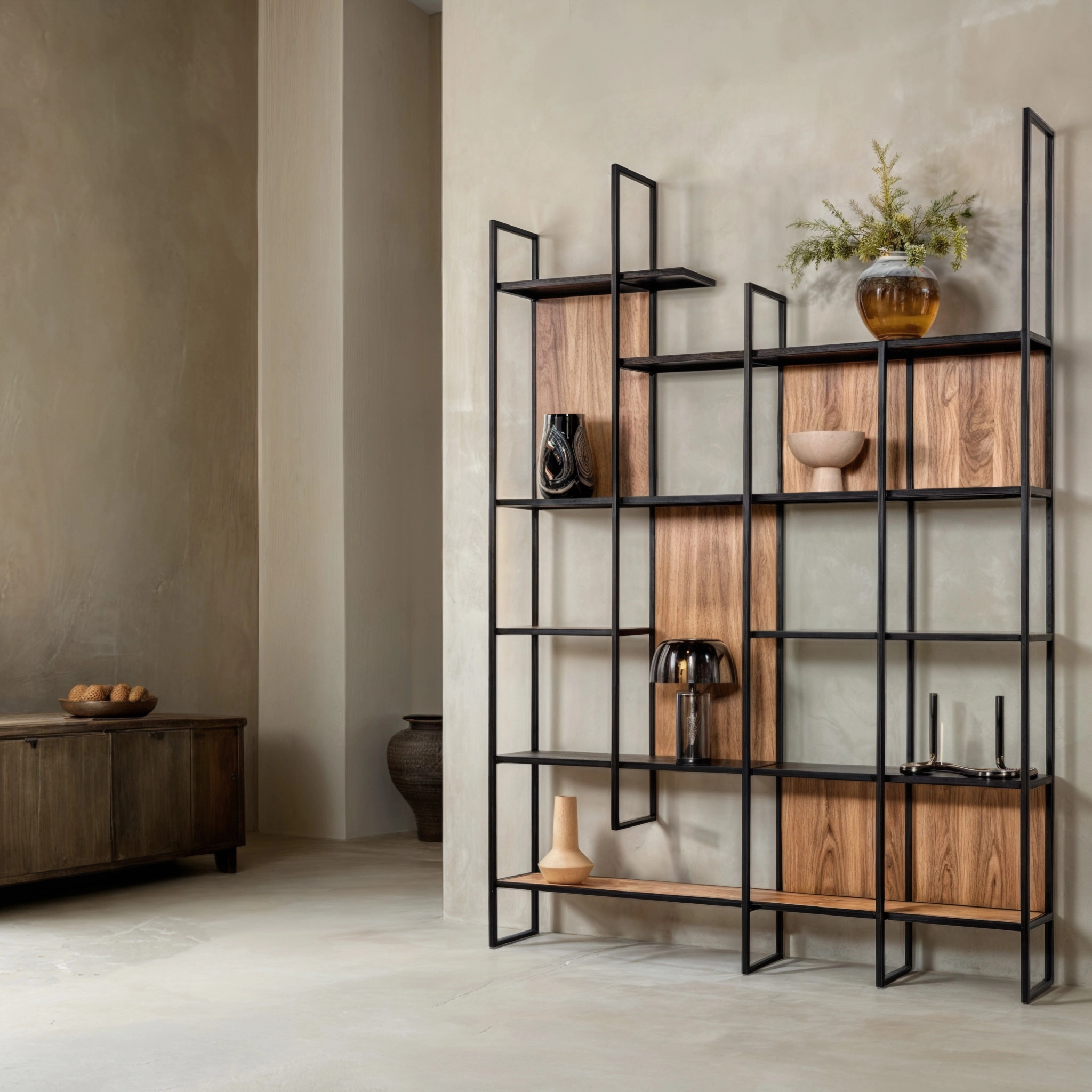 Nowoczesny regał biurowy – minimalistyczny design.