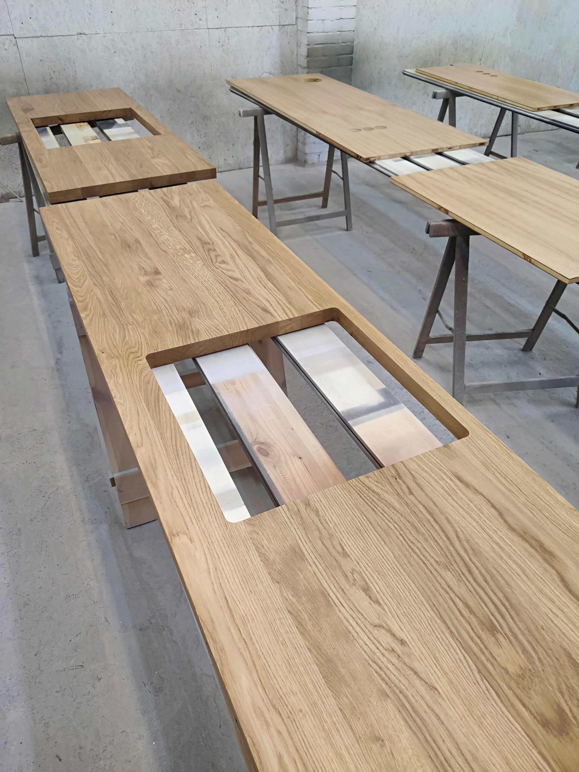 Blat kuchenny dębowy z litego drewna