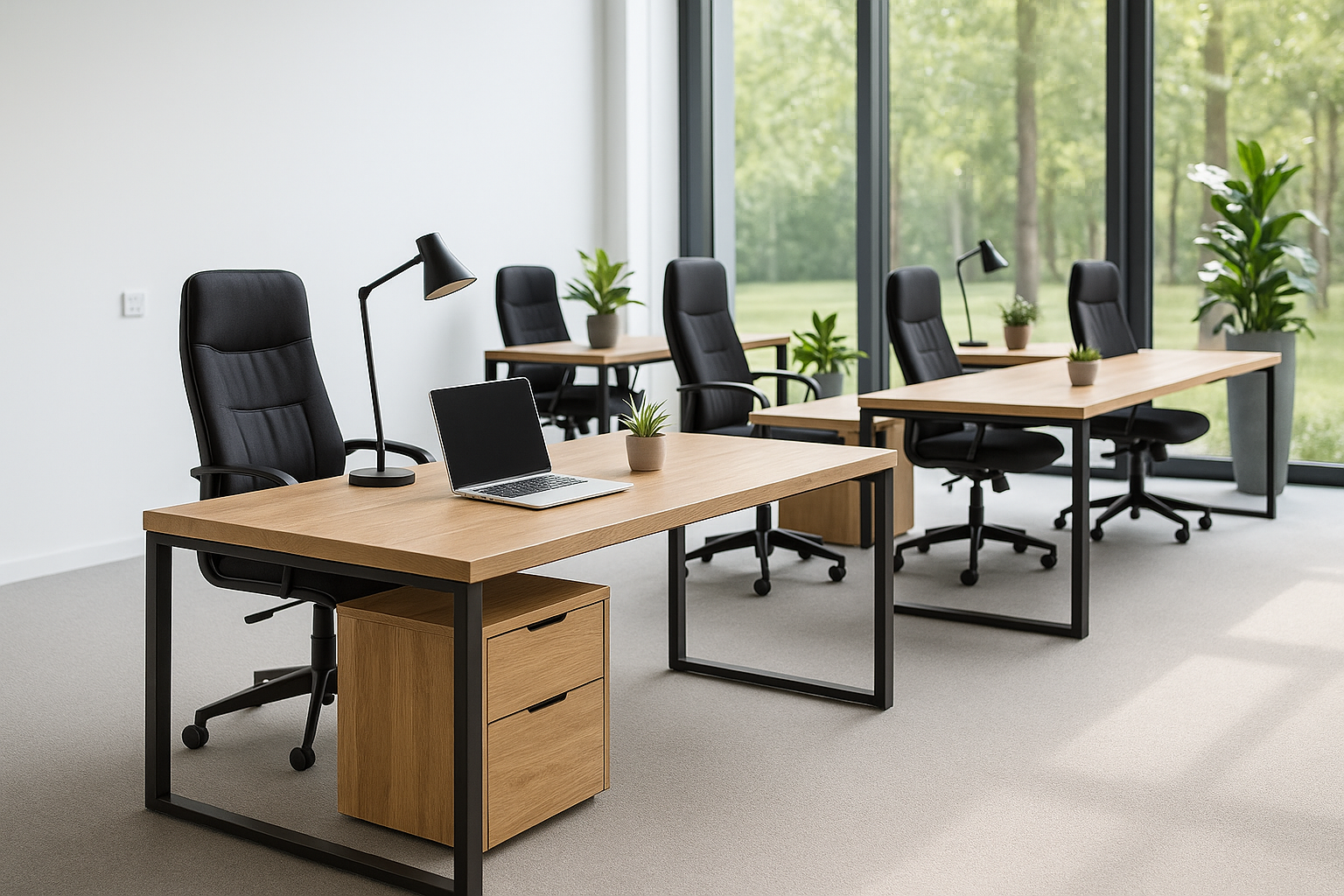 Biurko dębowe do biura – trwałe, eleganckie i funkcjonalne.