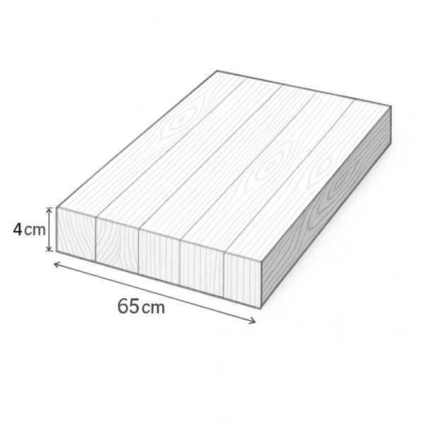 Blat drewniany 65 x 4 cm