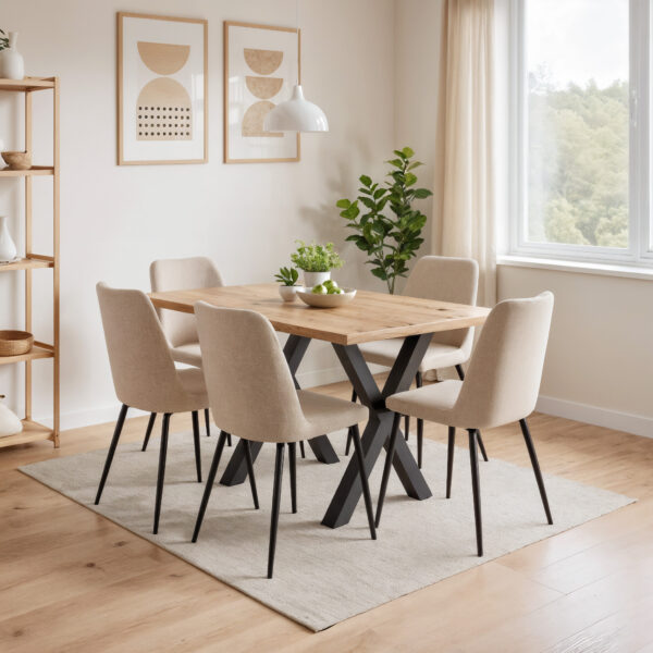 Metalowe nogi MIRTO – w kształcie litery X, stalowe do stołu