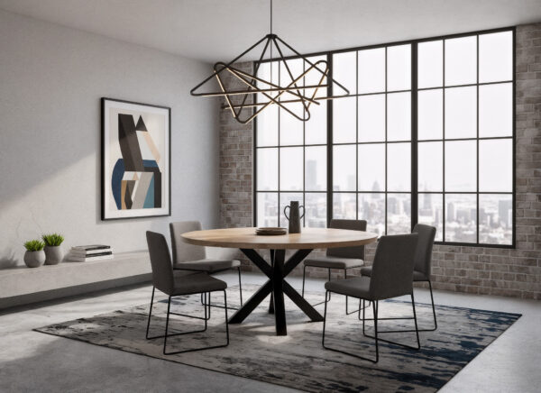 Metalowa podstawa ROSTIA – cztery krzyżujące się stalowe nogi do stołu