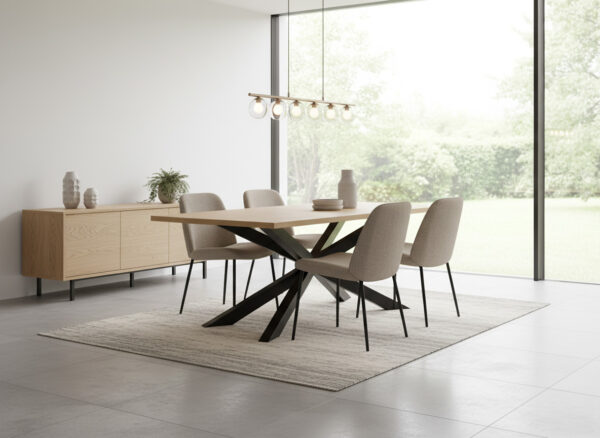 Metalowa podstawa WIORNA – krzyżująca się stalowa konstrukcja do stołu