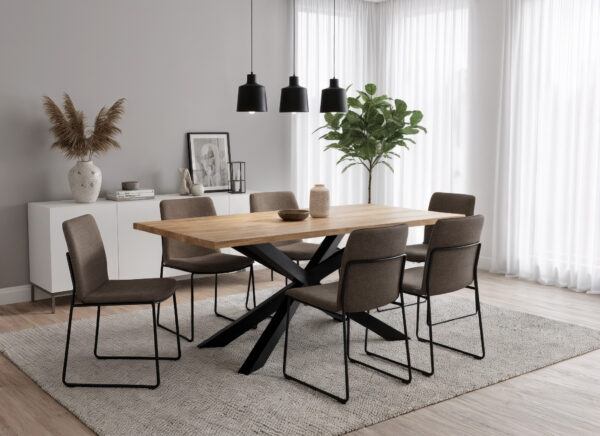 Metalowa podstawa WIORNA – krzyżująca się stalowa konstrukcja do stołu