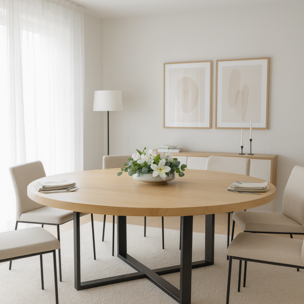 Metalowe nogi SOLMERA – konstrukcja krzyżowa, czarne stalowe nogi do stołów