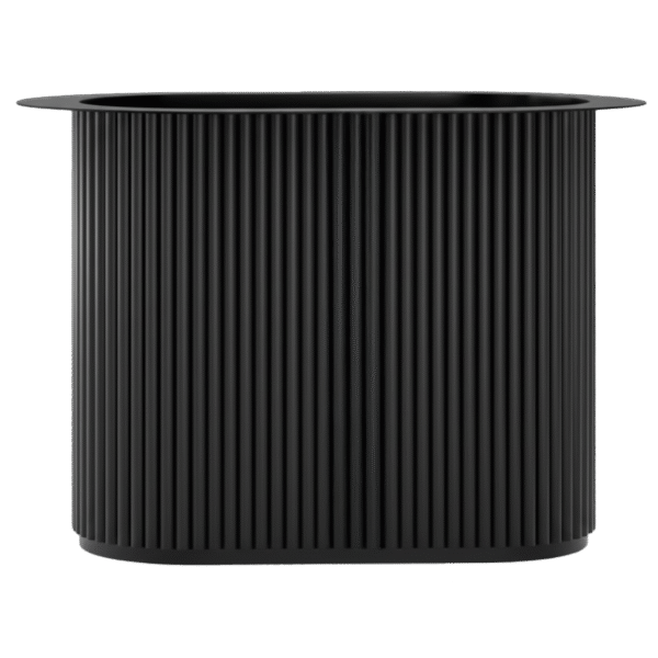 Noga metalowa JODRA – pełna, ryflowana podstawa do stołu drewnianego