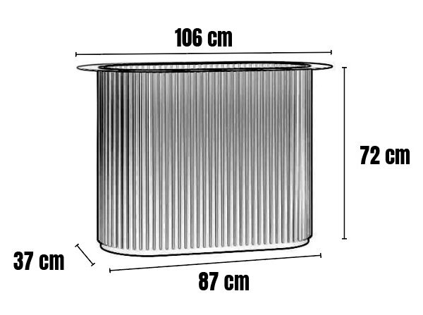 noga stalowa JODRA – ryflowana, pełna podstawa do stołu na wymiar
