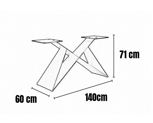 Nogi do stołu TAWIA – stalowe, loftowe, nowoczesne, wykonane na wymiar