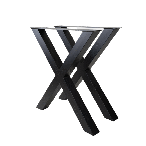 Nogi metalowe MIRTO – stalowe nogi w kształcie litery X do stołu drewnianego