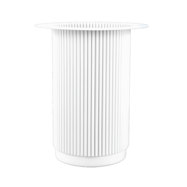 Nogi metalowe MIRWA – ryflowana podstawa w kształcie walca do stołu drewnianego