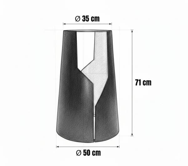 Noga stalowa FLONA – stożkowe, nowoczesne, wykonane na wymiar