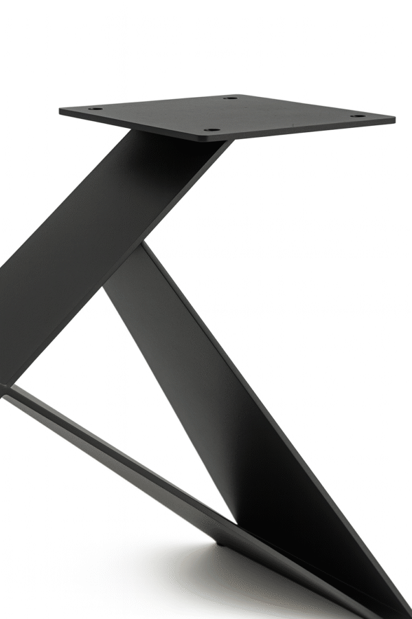 Nogi stalowe TAWIA – loftowe, nowoczesne, czarne nogi do stołu