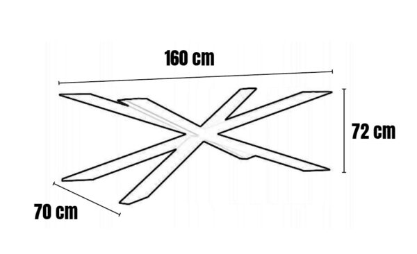 Nogi stalowe WIORNA – krzyżowe, loftowe, wykonane na wymiar