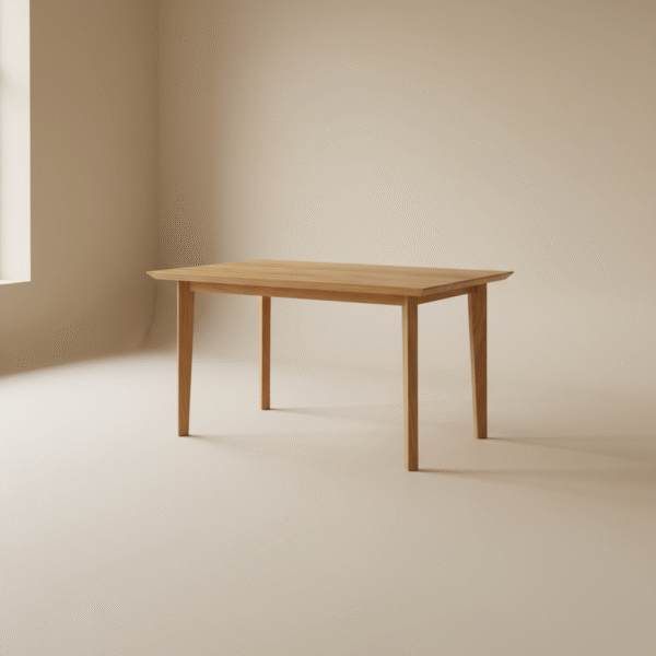 Stół MARZANKA – dębowy blat i nogi, styl japandi i skandynawski