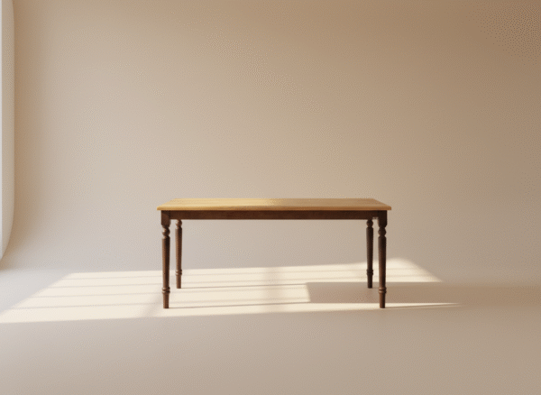 Stół drewniany CZAJKA – stół z litego drewna z toczonymi nogami