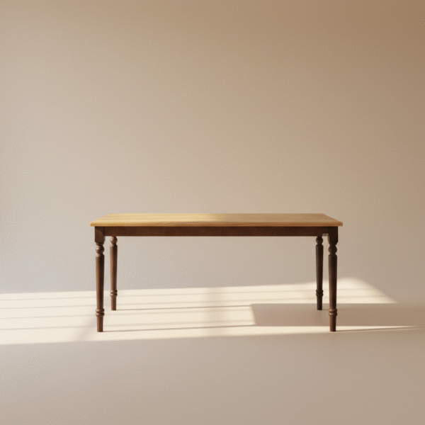 Stół drewniany CZAJKA – stół z litego drewna z toczonymi nogami