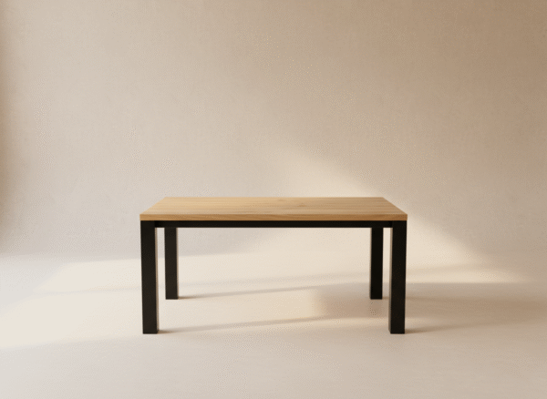 Stół GONT – dębowy blat, metalowe nogi, styl industrialny