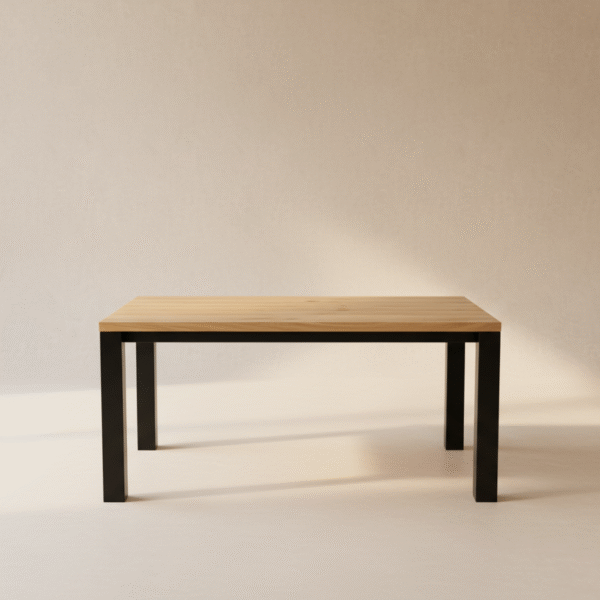 Stół GONT – dębowy blat, metalowe nogi, styl industrialny