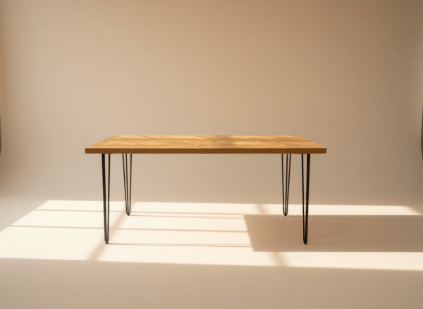 Stół MOZGA – industrialny stół z metalowymi nogami w formie prętów