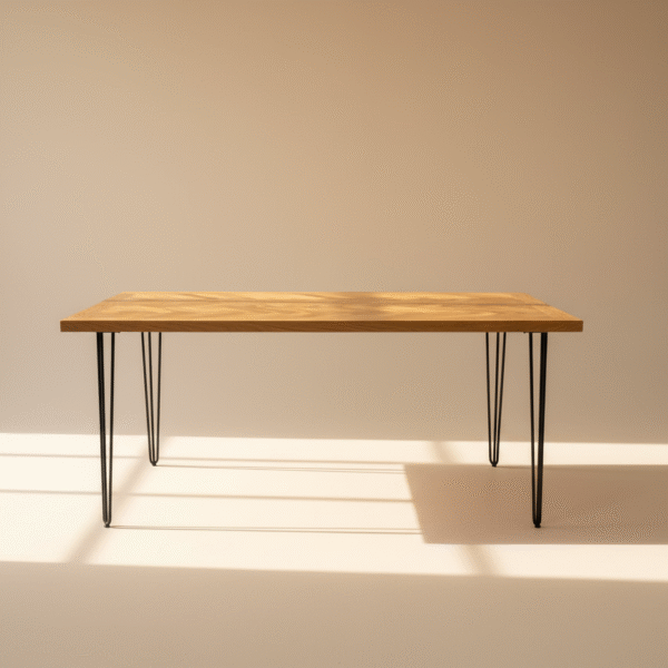 Stół MOZGA – industrialny stół z metalowymi nogami w formie prętów