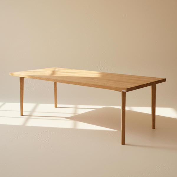 Stół FAUNA – drewniany stół z cienkimi nogami, styl skandynawski