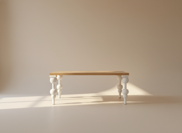 PUDEL – klasyczny stolik drewniany z toczonymi nogami, stolik na zamówienie