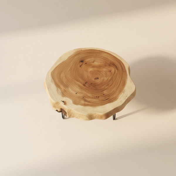 Stolik UNO – drewniany blat, stalowa podstawa, stolik industrialny na zamówienie