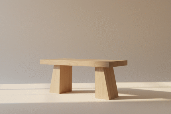 Biurko WIENIA – z litego drewna, nogi o przekroju trójkąta, styl nowoczesny