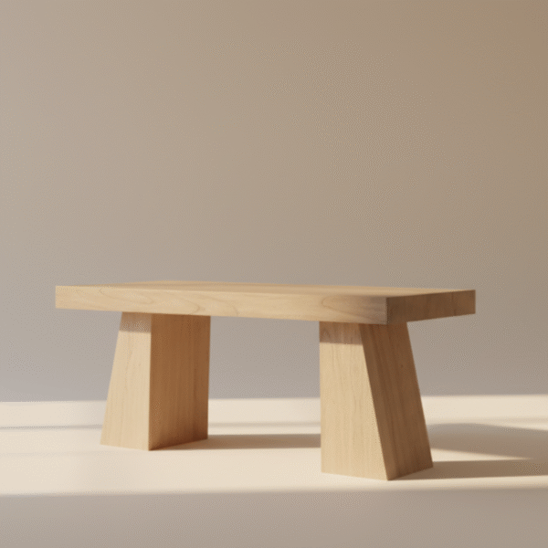 Biurko WIENIA – z litego drewna, nogi o przekroju trójkąta, styl nowoczesny