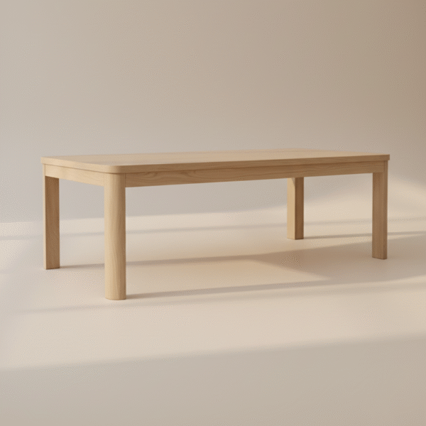 Stół JUTRZENKA – dąb bielony, delikatna konstrukcja, styl skandynawski