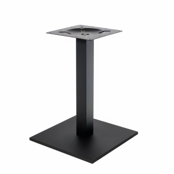 Noga KROSNA – metalowa, czarna, kwadratowa podstawa, do stolika restauracyjnego