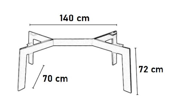 Nogi metalowe ZUBRA – nowoczesne, stabilne nogi stalowe do stołu drewnianego