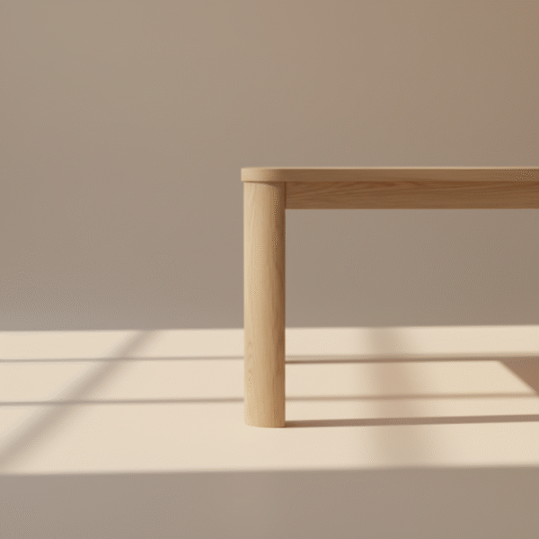 Stół JUTRZENKA – bielony dąb, skandynawski styl, nowoczesny dom, beżowe wnętrze