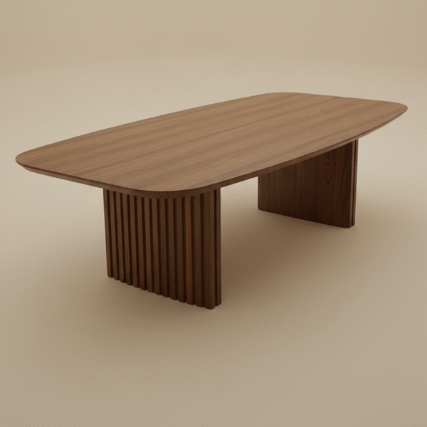 Stół KALINA – dąb czekoladowy, nogi z lameli, styl skandynawski, nowoczesny design