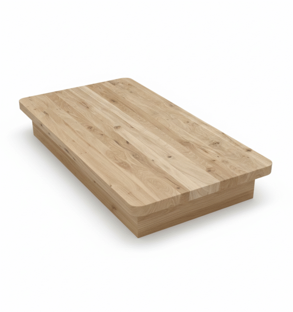 Stopnie schodowe dębowe z lekkimi sękami – naturalne lite drewno dębowe