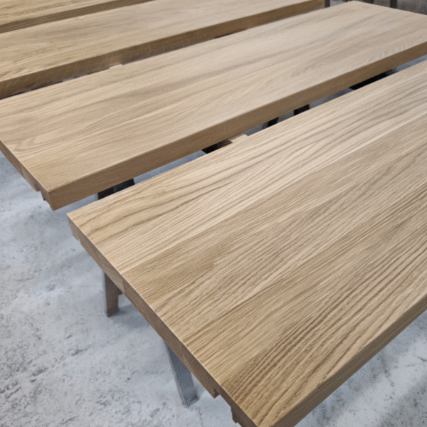 Stopnie drewniane dębowe proste – na wymiar, lite drewno, schody dębowe