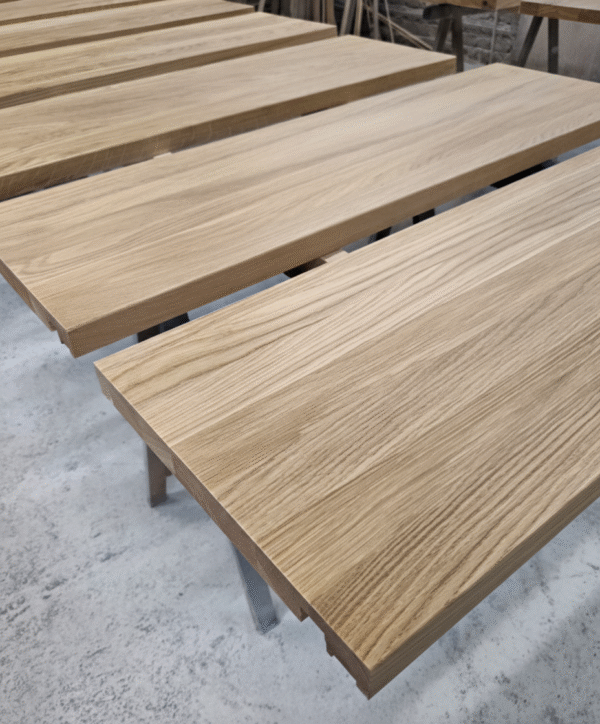 Stopnie drewniane dębowe proste – na wymiar, lite drewno, schody dębowe