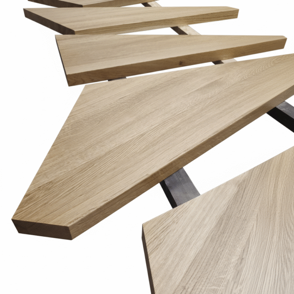 Stopnie zabiegowe do schodów – naturalne drewno, wycinane na wymiar, frezowane krawędzie